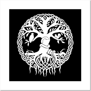 Yggdrasil The World Tree (white version) Posters and Art